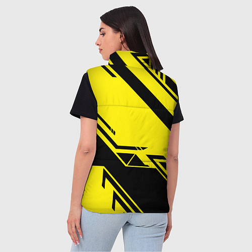 Женский жилет Cyberpunk 2077: Yellow Samurai / 3D-Черный – фото 4