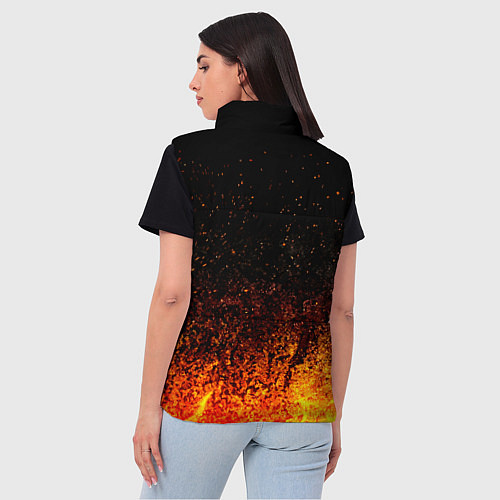 Женский жилет Пикник в огне / 3D-Черный – фото 4