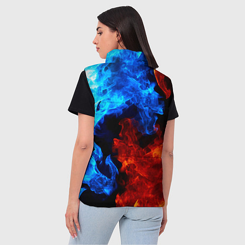 Женский жилет L letter fire / 3D-Черный – фото 4