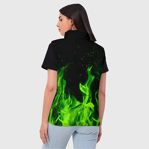 Женский жилет L letter flame / 3D-Красный – фото 4