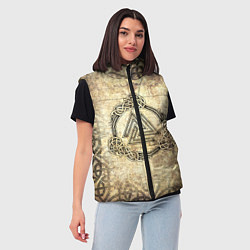 Женский жилет Валькнут символ павших в битве, цвет: 3D-черный — фото 2