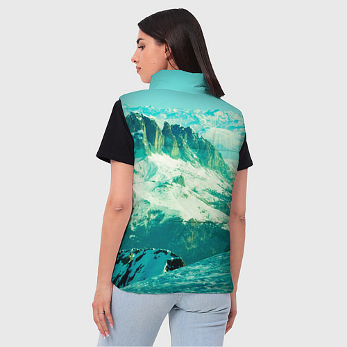 Женский жилет Горы / 3D-Красный – фото 4