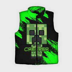 Женский жилет MINECRAFT CREEPER, цвет: 3D-светло-серый