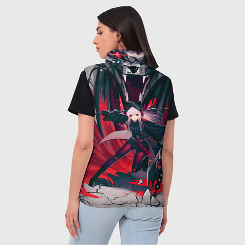 Женский жилет Arknights art / 3D-Черный – фото 4