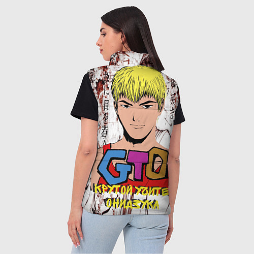 Женский жилет GTO Крутой учитель онидзука / 3D-Красный – фото 4