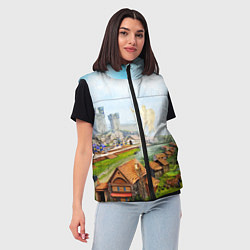 Женский жилет ГЕРОИ МЕЧА И МАГИИ, цвет: 3D-черный — фото 2