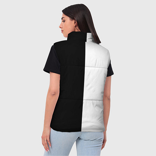 Женский жилет ПРОСТО ЧЁРНО-БЕЛЫЙ / 3D-Черный – фото 4