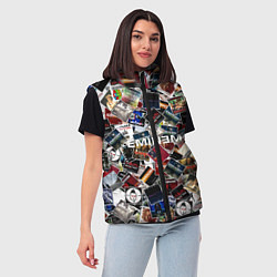 Женский жилет Дискография EMINEM, цвет: 3D-черный — фото 2