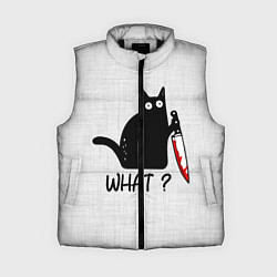 Женский жилет What cat, цвет: 3D-черный