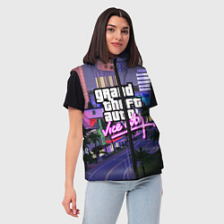 Женский жилет Grand Theft Auto Vice City, цвет: 3D-светло-серый — фото 2