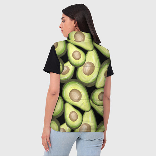 Женский жилет Avocado background / 3D-Черный – фото 4