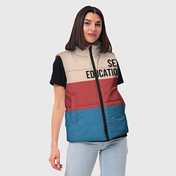 Женский жилет Половое воспитание, цвет: 3D-черный — фото 2