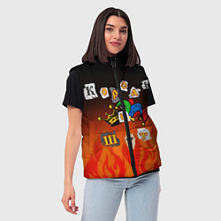 Женский жилет Король и Шут, цвет: 3D-черный — фото 2