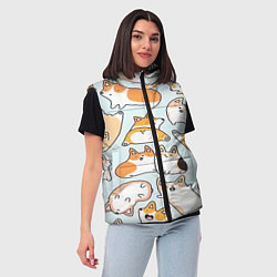 Женский жилет Корги, цвет: 3D-красный — фото 2