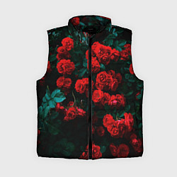 Женский жилет Розы, цвет: 3D-черный