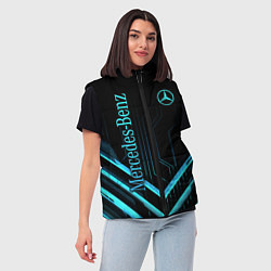 Женский жилет Mercedes-Benz, цвет: 3D-черный — фото 2