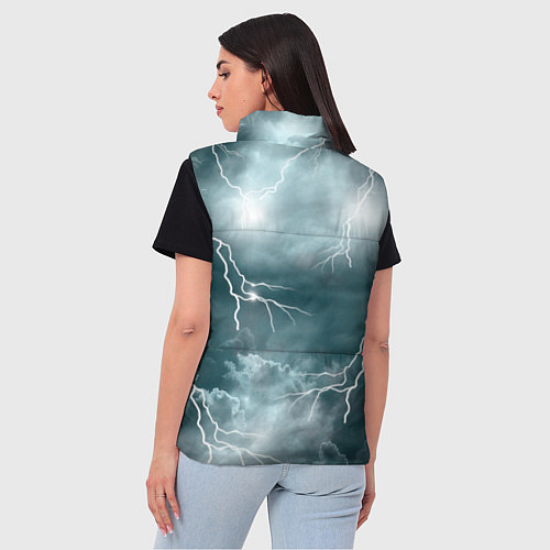 Женский жилет Грозовой кошак / 3D-Черный – фото 4