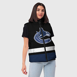 Женский жилет Vancouver Canucks, цвет: 3D-черный — фото 2