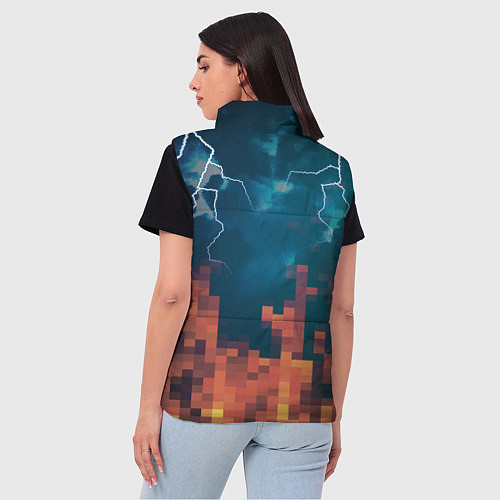 Женский жилет ЪУЪ Молнии / 3D-Черный – фото 4