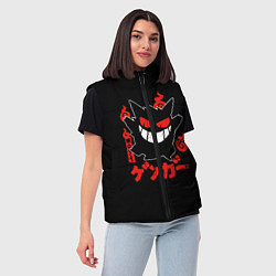 Женский жилет Pokemon Gengar Генгар, цвет: 3D-красный — фото 2
