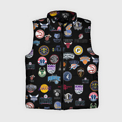 Женский жилет NBA Pattern, цвет: 3D-черный