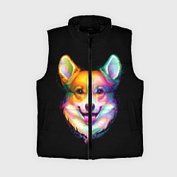 Женский жилет Корги, цвет: 3D-черный