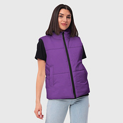 Женский жилет Фиолетовая волна, цвет: 3D-светло-серый — фото 2