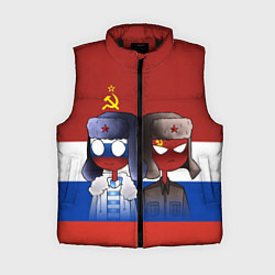 Женский жилет СССР - Россия, цвет: 3D-черный