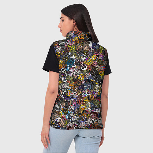 Женский жилет FNaF стикербомбинг / 3D-Черный – фото 4