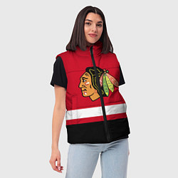Женский жилет Chicago Blackhawks, цвет: 3D-красный — фото 2