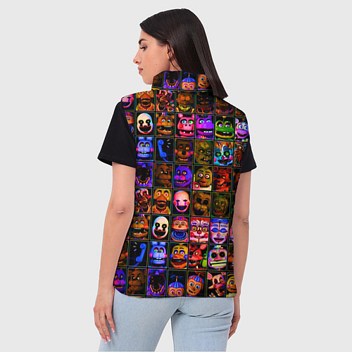 Женский жилет Five Nights At Freddy's / 3D-Черный – фото 4