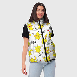 Женский жилет ПИКАЧУ, цвет: 3D-светло-серый — фото 2