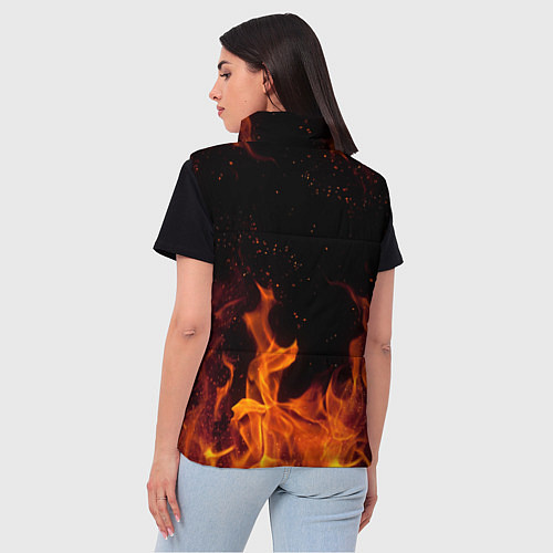 Женский жилет ОГОНЬ / 3D-Черный – фото 4