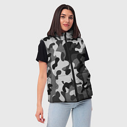 Женский жилет ГОРОДСКОЙ КАМУФЛЯЖ, цвет: 3D-черный — фото 2