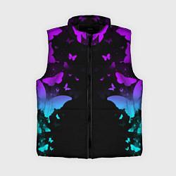 Женский жилет Бабочки в неоне