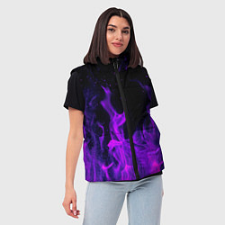 Женский жилет ФИОЛЕТОВЫЙ ОГОНЬ, цвет: 3D-черный — фото 2