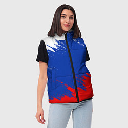 Женский жилет РОССИЯ ТРИКОЛОР, цвет: 3D-красный — фото 2