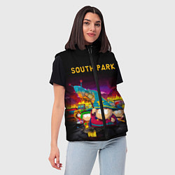 Женский жилет Южный Парк, цвет: 3D-черный — фото 2