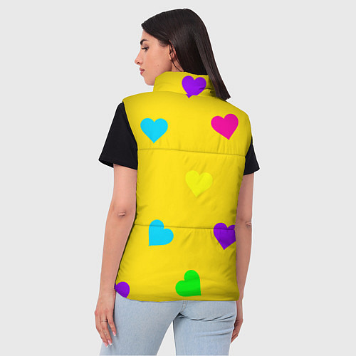 Женский жилет СЕРДЕЧКИ / 3D-Красный – фото 4