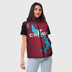 Женский жилет Дух воды, цвет: 3D-красный — фото 2