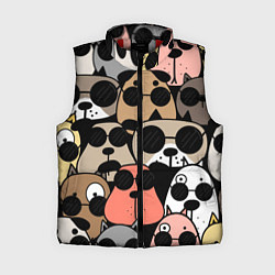 Женский жилет Серьезные псы, цвет: 3D-красный