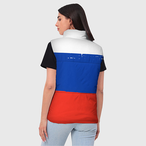 Женский жилет Герб России / 3D-Черный – фото 4