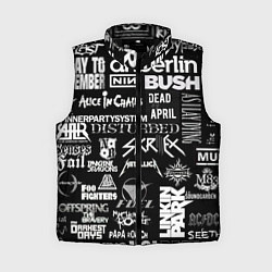 Женский жилет Рок группы, цвет: 3D-черный