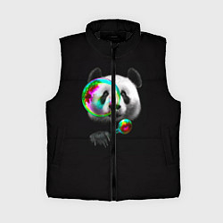 Женский жилет Панда и мыльный пузырь, цвет: 3D-черный