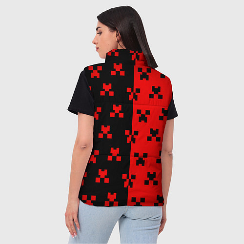 Женский жилет MINECRAFT CREEPER / 3D-Черный – фото 4