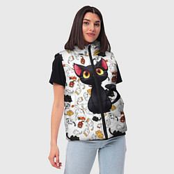 Женский жилет Котэ Котята, цвет: 3D-черный — фото 2