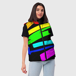 Женский жилет НЕОНОВЫЕ КРАСКИ, цвет: 3D-светло-серый — фото 2