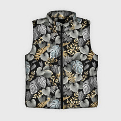 Женский жилет Серебряные листочки