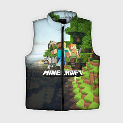 Женский жилет Minecraft, цвет: 3D-светло-серый