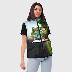 Женский жилет Minecraft, цвет: 3D-светло-серый — фото 2